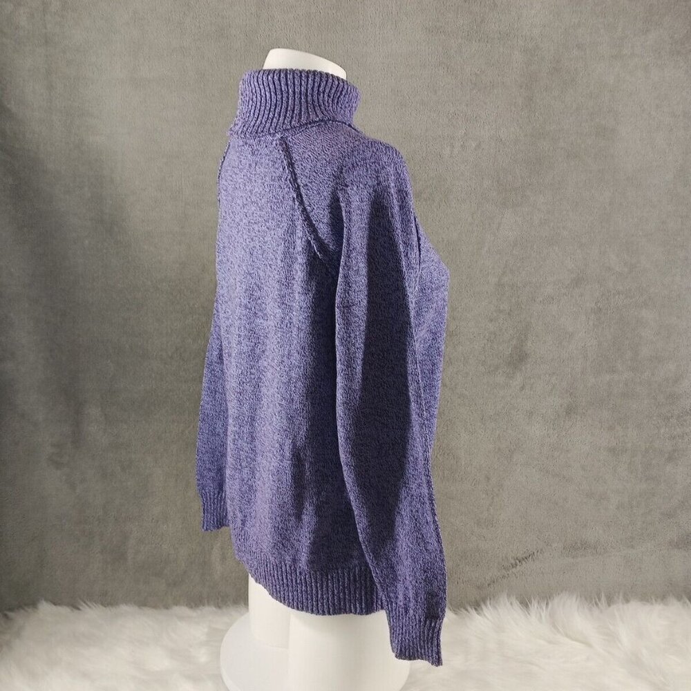 NWT KAREN SCOTT Fall Cozy Turtleneck Sweater MEDIUM(8-10)Lavender 100% Cotton - Picture 9 of 15